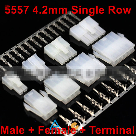 10set/lot 5557/5559-2 3 4 5 6P 5557/5559 Automotive wiring harness single row connector male + female + Terminal pin ► Photo 1/1