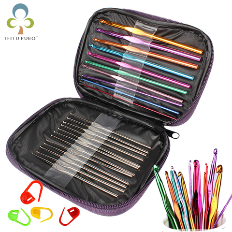 22Pcs/12Pcs Hand Sewing Needles Knitting Needles Metal Crochet Sweater Needles Suit Stainless Steel Aluminum Crochet Set GYH ► Photo 1/6