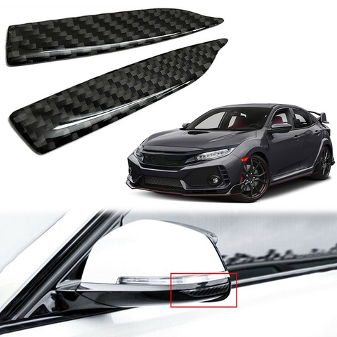 2 Pieces Anti-Scratch Trim Sticker,Carbon Fiber Rearview Mirror Protector Anti-Rub Strip Sticker Anti-Collision Strip ► Photo 1/6