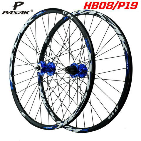 PASAK MTB Mountain Bike Wheelset 26/27.5/29inch Disc Brake Front 2 Rear 5 Sealed Bearing Wheels 12Speed Cassette 32H Rim ► Photo 1/6