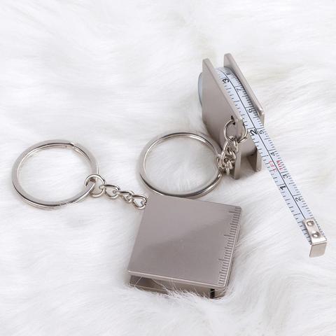 Creative Measuring Tools Stainless Steel Retractable Ruler Tape Measure Keychain Key Ring Gauging Tools Keyring Pull Ruler ► Photo 1/6