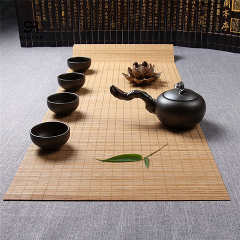 RAYUAN Natural Bamboo Table Runner Placemat Tea Mats Table Placemat Pad Ceiling Decor Home Cafe Restaurant Decoration ► Photo 1/6