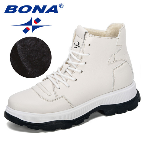 BONA 2022 New Designers Microfiber Short Plush Ankle Boot Women Winter Outdoor Snow Boots Woman Shoes Botas Mujer Comfortable ► Photo 1/6