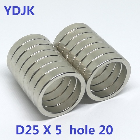 1 2 5 10 20pcs/lot Ring Magnet 25*5  Hole 20 N35 Strong mm NdFeB Magnet 25x5  Permanent Neodymium magnet 25x5-20 ► Photo 1/3