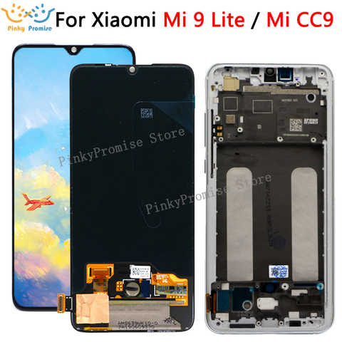 6.39'' Super AMOLED For Xiaomi Mi CC9 LCD Display Touch Screen Digitizer Assembly Replacements Parts For Mi 9 lite M1904F3BG lcd ► Photo 1/6