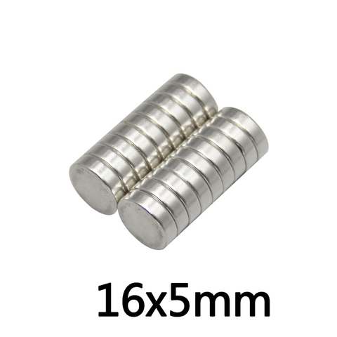 5/10/20pcs 16x5 mm Permanent NdFeB Super Strong Powerful Magnets 16mmx5mm N35 Round Magnet 16x5mm Neodymium Magnetic 16*5mm ► Photo 1/4