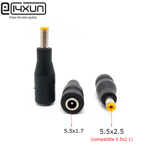 1pcs 5.5x1.7/5.5*1.7mm female jack to 5.5x2.1/5.5*2.1 mm male Plug DC Power Connector Adapter Laptop Charging Plug ► Photo 1/6