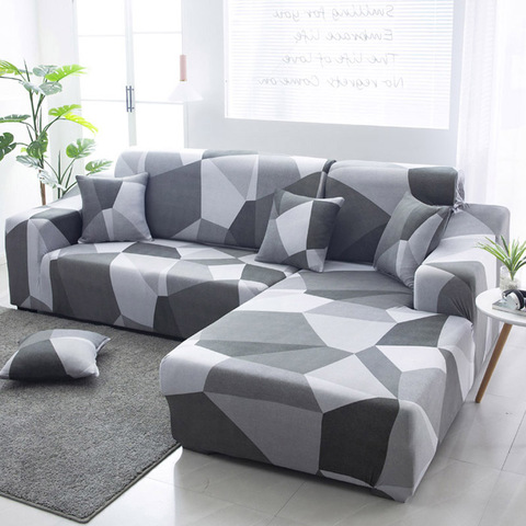 Chaise Longue Sofa Cover L-shaped Needs Order 2pieces Stretch Sofa Cover Universal Stretch Corner Sofa Cover Sectional Slipcover ► Photo 1/6