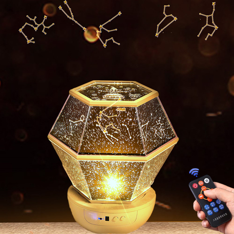 Night Light LED Starry Galaxy Projector Night Lamp Rotation Astronomical Sky Projection Lamp For Home Planetarium Birthday Gift ► Photo 1/6