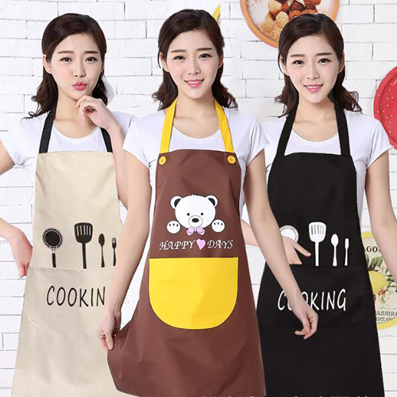 Cute Flower Kitchen Household Oil-Proof Cooking Apron for Women Children  Men Kitchen Waterproof Adult Coffee Baking Accessories - AliExpress