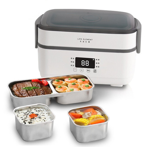 Electric Lunch Box Food Warmer Small Rice Cooker Automatic Heating Timing Insulation Mini Office Cook Lunch Warmer ► Photo 1/6