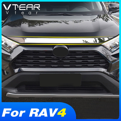 Vtear Toyota Rav4 Xa50 2022 Accessories Car Hood Engine Decoration Cover Trim Stainless Steel Exterior Modification ► Photo 1/6