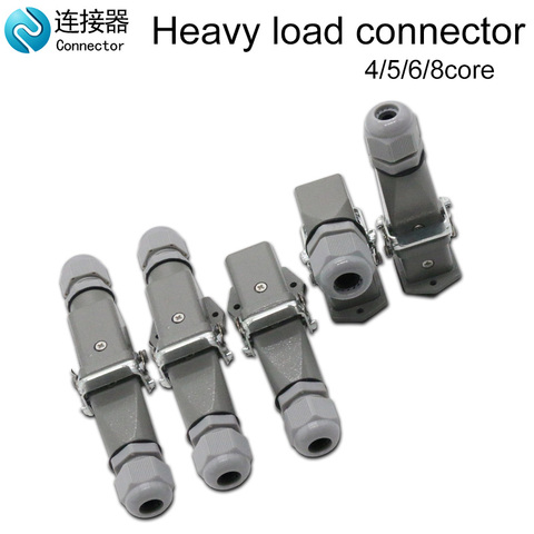 Heavy duty connector 4 core (3+1)5 core (4 +1)6 core (5+1)8 core (7+1) aviation multiple function type docking plug ► Photo 1/6