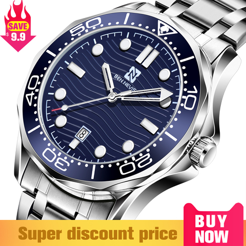 BEN NEVIS Watches Mens 2022 Quartz Clock Male Fashion Dark Blue Waterproof Sport Watches Luxury Top Brand Relojes Hombre ► Photo 1/6