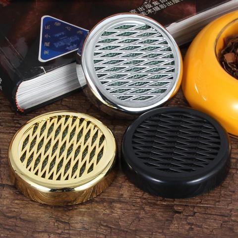 2 PCS GALINER Humidor Gadgets Round Plastic Cigarette Cigar Humidifier Golden Silver Black Color Available ► Photo 1/6