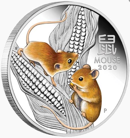 2022 Year of The Rat Australia Silver Plaed Coin Chinese Zodiac Souvenir Commemorative Coins  for Home Decoration ► Photo 1/1