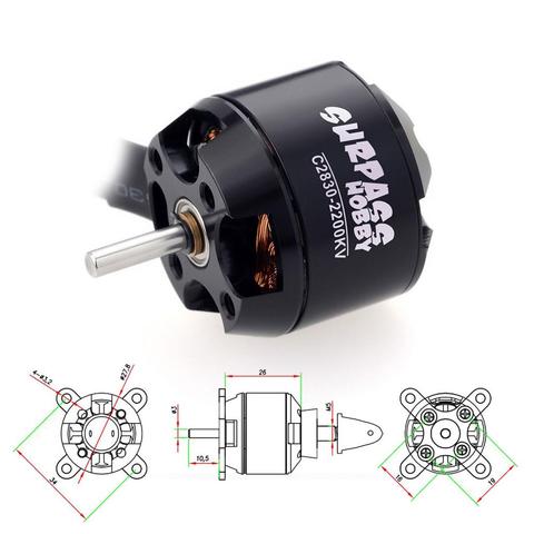 2830 1300KV/1000KV 14 Poles Brushless Outrunner Motor for RC 300g-700g Airplane Fixed-wing Glider Warbirds ► Photo 1/6