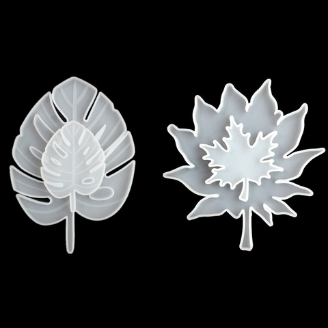 Maple Leaf / fan leaf silicone mold UV resin dry flower cup pad mold decoration home decoration decoration decoration mold ► Photo 1/5