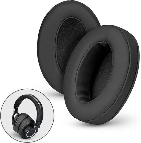 Angled Ear Pads for ATH M50X, M50XBT, M40X, M30X, HyperX, SHURE, Turtle Beach, AKG, ATH, Philips, JBL, Fostex Replacement Memory ► Photo 1/6