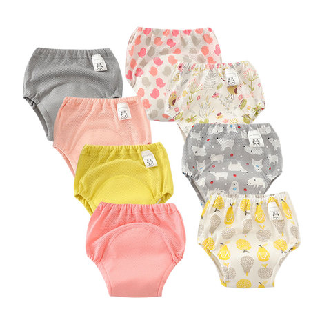 8PCS Waterproof Mesh Baby Potty Training Pants Reusable Toilet Trainer Panty Underwear Bebe Cloth Diaper Briefs Wholesale ► Photo 1/6