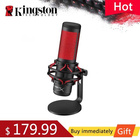 Kingston HyperX QuadCast Professional Electronic Sports Microphone Computer Live Microphone Red Microphone Device Voice Game ► Photo 1/6