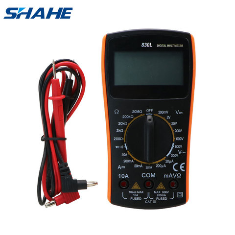 SHAHE New LCD Digital Multimeter 2000 Counst AC DC Electric Handheld Electrical Tester Large Screen  VC830L ► Photo 1/6