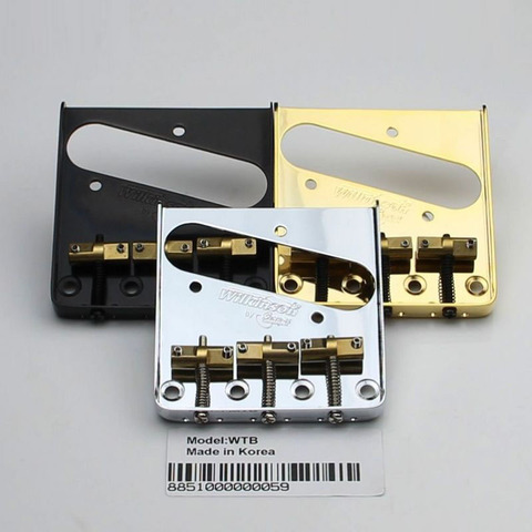 Wilkinson WTB Chrome silve Black Gold Vintage Style Fixed Tele Electric Guitar Bridge With Brass Saddles for TL Guitar bridge ► Photo 1/6