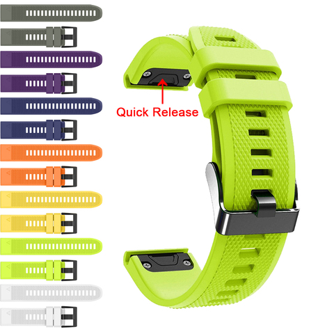 22 mm Quick Release QuickFit Band for Garmin Fenix 6 pro 5 5 Plus  Silicone Strap for Forerunner 945 935 Watchband ► Photo 1/6