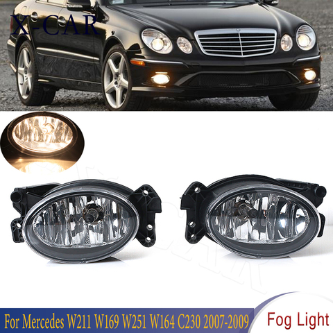 X-CAR halogen fog lights with bulbs for Mercedes W211 W169 W251 W164 C230 2007-2009 front bumper lights R CLASS R320 R350 R550 ► Photo 1/6