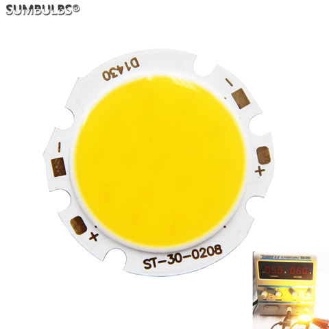 30mm Round LED COB Indoor Light Source 3W 6V 500mA Warm Shite 3000K Ra80 for Restaurant Desk Lamp DIY Spotlight ► Photo 1/6