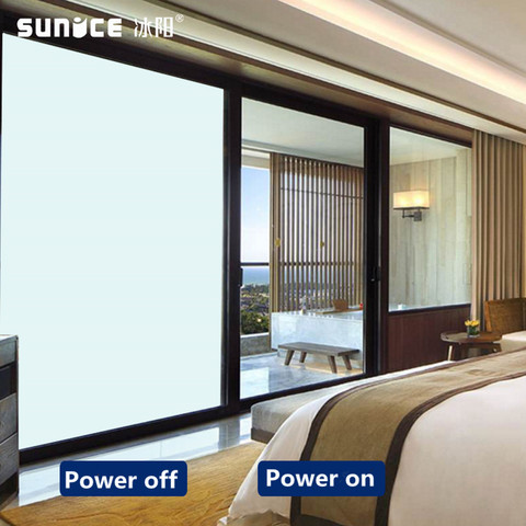 SUNICE Customize Size Self-Adhesive Smart Pdlc Film Manufacture Switchable Window Tint Film/ Magic Glass Film for Building ► Photo 1/1