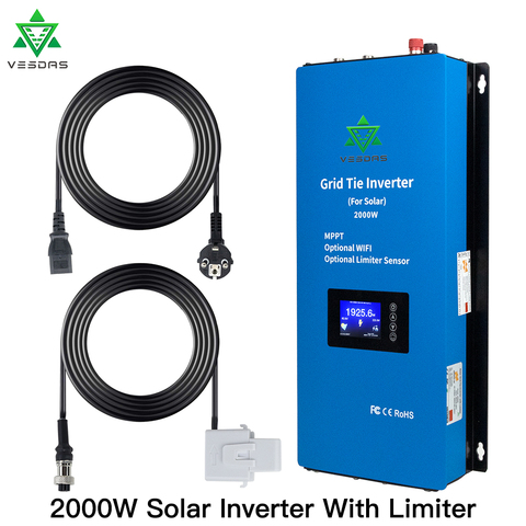 2000W Microinver MPPT On Grid tie Inverte Micro Solar Converter Regulator Inverter With Limiter Sensor 45-90VDC for Solar Panes ► Photo 1/6