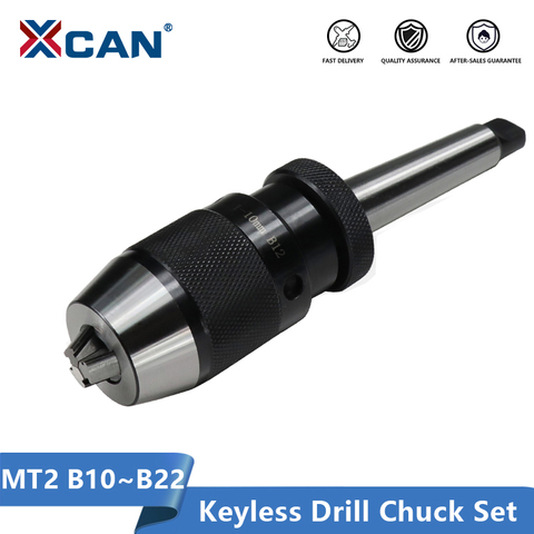 XCAN Keyless Drill Chuck B10 B12 B16 B18 B22 With MT2 Morse Tapper Shank CNC Drilling Machine Drill Chuck ► Photo 1/6