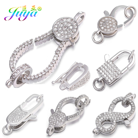 Juya DIY Pearls Jewelry Decorative Clasp Supplies Screw Lobster Clasp Fasteners For Women Luxury Needlework Beads Jewelry Making ► Photo 1/6