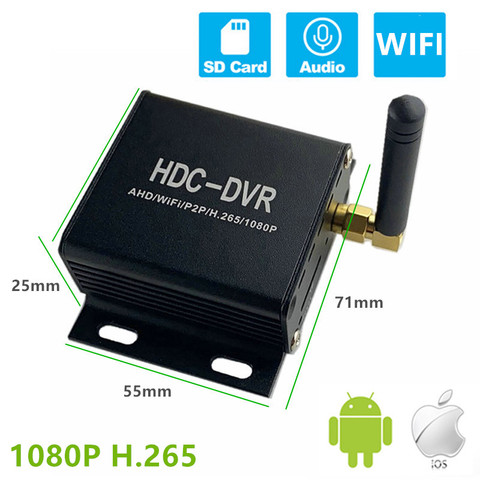 HQCAM 1080P Mini wifi 1ch Channel Mobile Car AHD TVI CVI DVR Surveillance Security CCTV Recorder MDVR H265 Support 256GB SD Card ► Photo 1/6