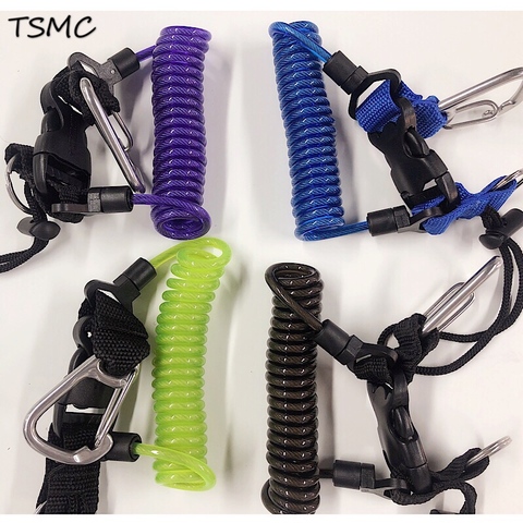 Scuba Diving 316 Anti-lost Spiral Spring Coil Lanyard Safety Emergency Tool with One Quick-release Buckle ► Photo 1/6