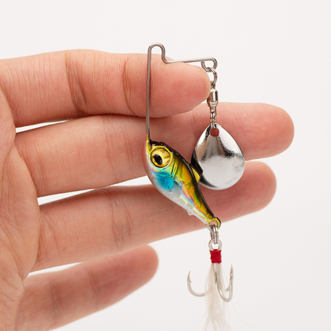 Spinner Spoon Metal Fishing Lure 10g 15g 20g Sequins Crankbait Spoon Artificial Baits Wobbler Rotating Bait with Treble Hooks ► Photo 1/5