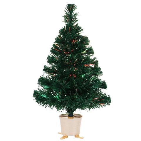 24 Inch Green Fiber Optic Lighting Christmas Tree with colorful changing LED lights ► Photo 1/6