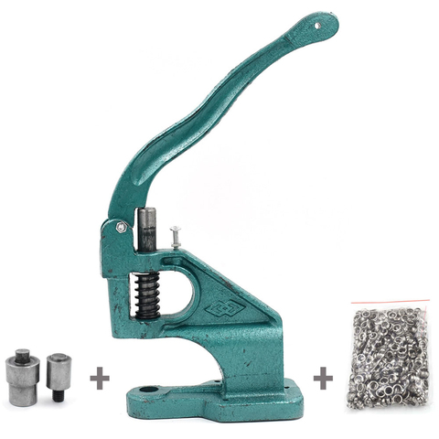 （Machine + Molds+100 sets Eyelets）Eyelets Machine Metal Buttons tools Snaps Sewing repair instrument Rivets installation Machine ► Photo 1/6