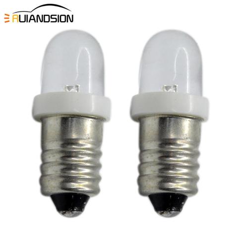 2x E10 3V 6V 12V 0.2W White Emergency Signal Indicator small F5 LED Bulb Light Bulbs Miniature Screw Base yellow blue red Green ► Photo 1/6