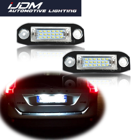 iJDM For Volvo S60 V60 V50 XC60 XC70 XC90 etc Super Bright Canbus Error Free Xenon White LED Car License Plate Number Lights 12V ► Photo 1/6