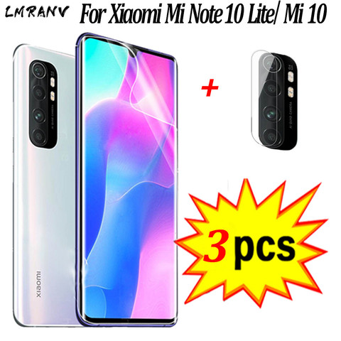 Soft Hydrogel Film Redmi Note 10 Lite Screen Protector Full Cover Not Glass Front Film Xiaomi Mi Note10 Lite 9 s Mi10 Pro Film ► Photo 1/6