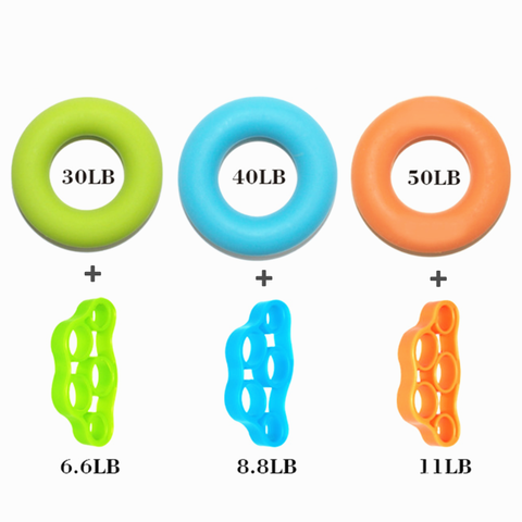 Resistance Bands Hand Grip Strengthener Gripper Set Strengthener Exerciser Kit Finger Stretcher Speed Up Rehabilitation ► Photo 1/6