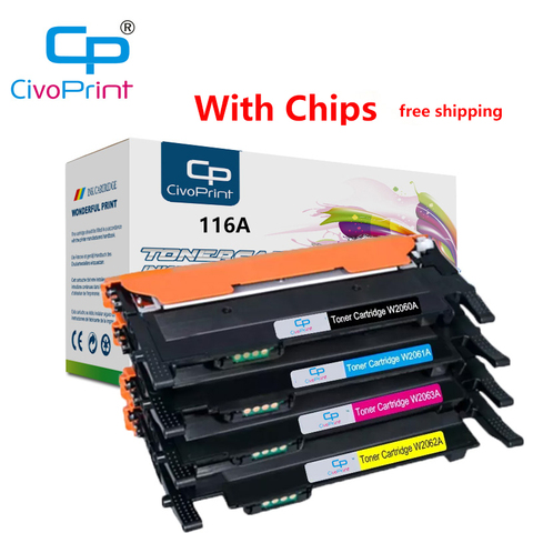 Civoprint Compatible Toner Cartridge 116A W2060A W2061A W2063A W2062A For HP Laser MFP 179fnw 178nw Laser 150a 150w printer ► Photo 1/1