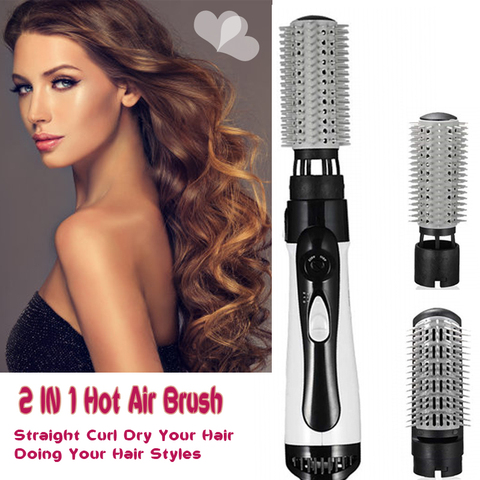 Hair Dryer With Comb 1200W Round Brush Blow Dryer Rotating Hot Air Brush Multifunctional Hair Straightener Comb Curling Brush ► Photo 1/6