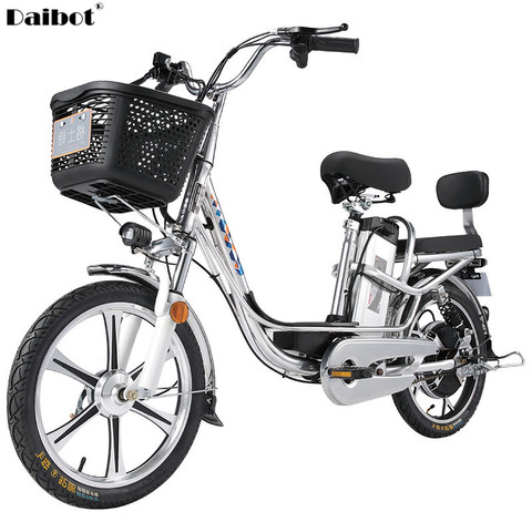 18 Inch Electric Bike Bicycle 2 Wheels Electric Bicycle 48V 350W Electric Scooters Adults With Two Seat /Double Suspension ► Photo 1/6