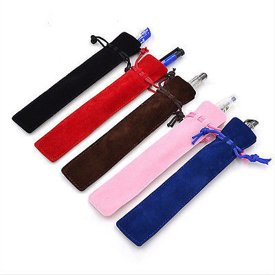 5Pcs Thicker Pen Case With Rope For Rollerball /Fountain/Ballpoint Pen Velvet Pen Pouch Holder Single Pencil Bag ► Photo 1/6