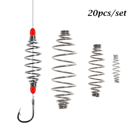 20pcs Fishing Spring Feeder Cage Carp Hair Rig Combi Rigs Floating Feeder Accessory Stops S M L Carp Fishing Tackle High Quality ► Photo 1/6