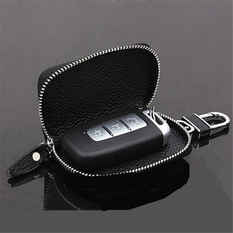 PU Leather Car Key Wallets Men Key Holder Housekeeper Keys Organizer Women Keychain Covers Zipper Key Case Bag Pouch Purse ► Photo 1/6