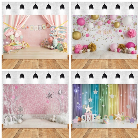 Birthday Photo Backdrop Curtain Candy Bar Banner For Photo Studio Props Vinyl Photographic Backgrounds Baby Shower Photophone ► Photo 1/6